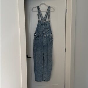 Free People Blue Denim Jeans Overalls